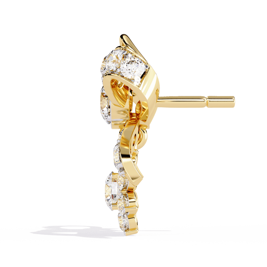 Kristin Round Stud DIamond Earring (#ER02) rajgemss