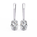 Load image into Gallery viewer, Oval Diamond Leverback Drop Earrings rajgemss
