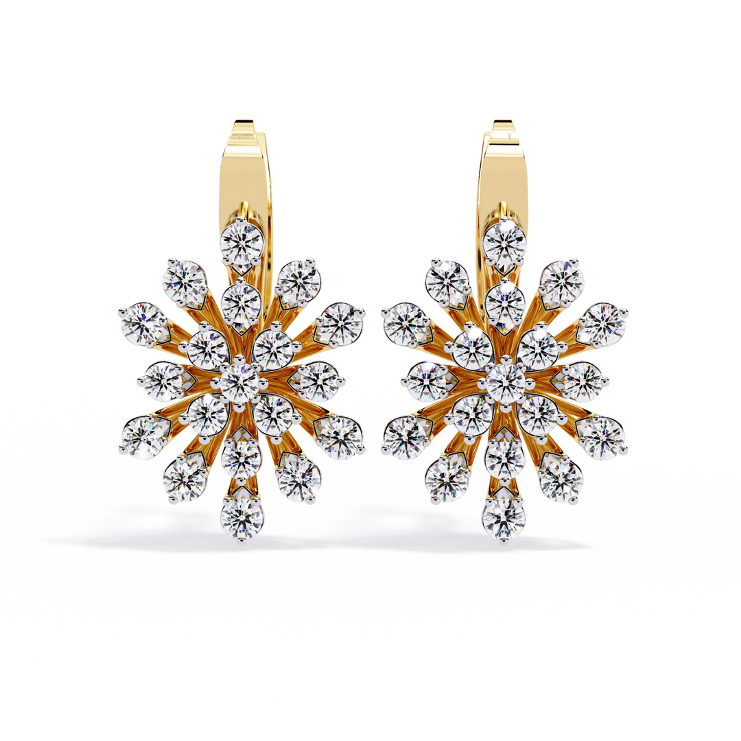 Diamond Starburst Earrings rajgemss