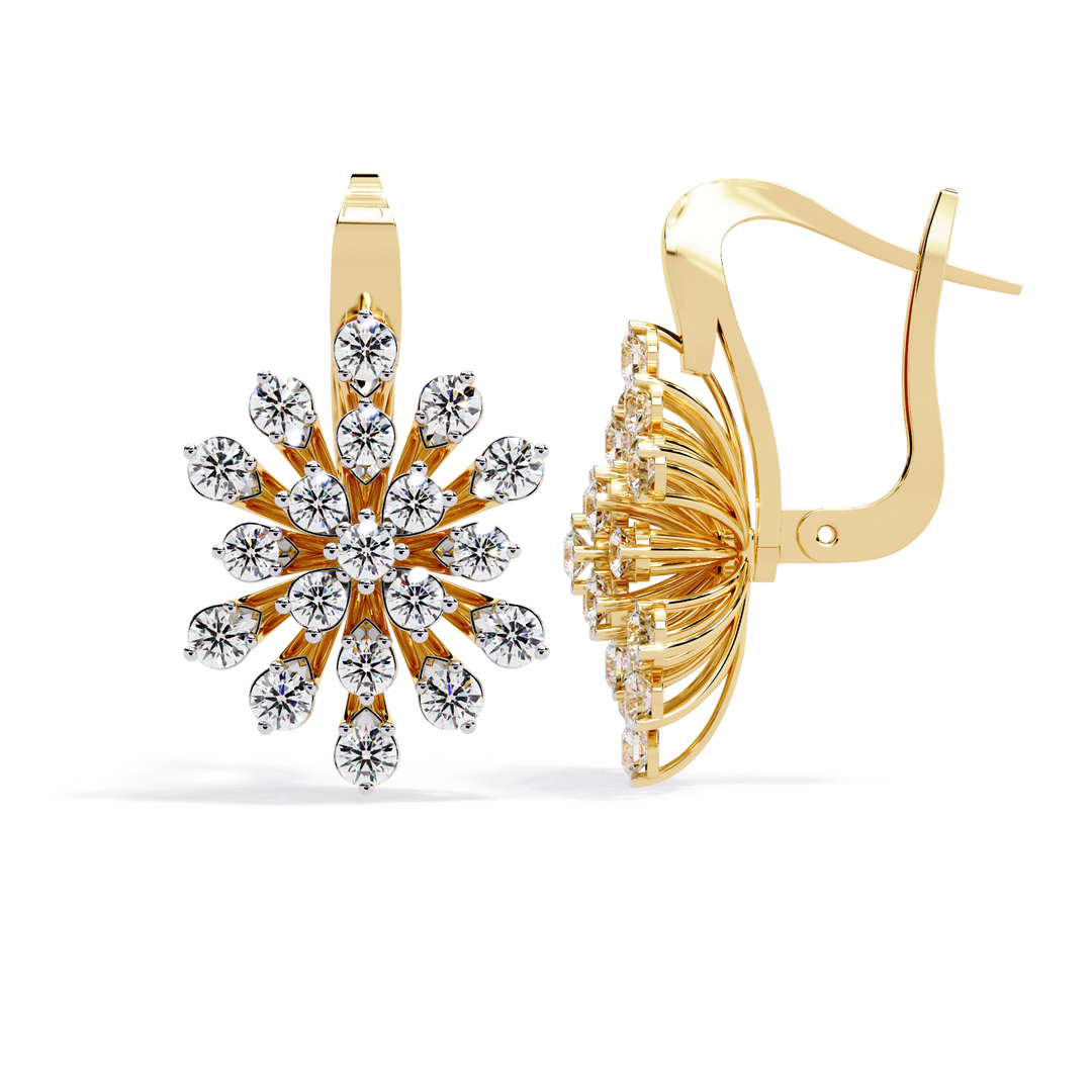 Diamond Starburst Earrings rajgemss