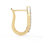 Load image into Gallery viewer, Diamond Curved Hoop Earrings rajgemss
