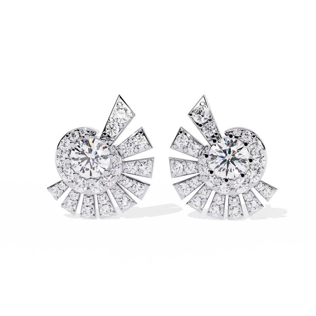 Diamond Halo Earrings rajgemss