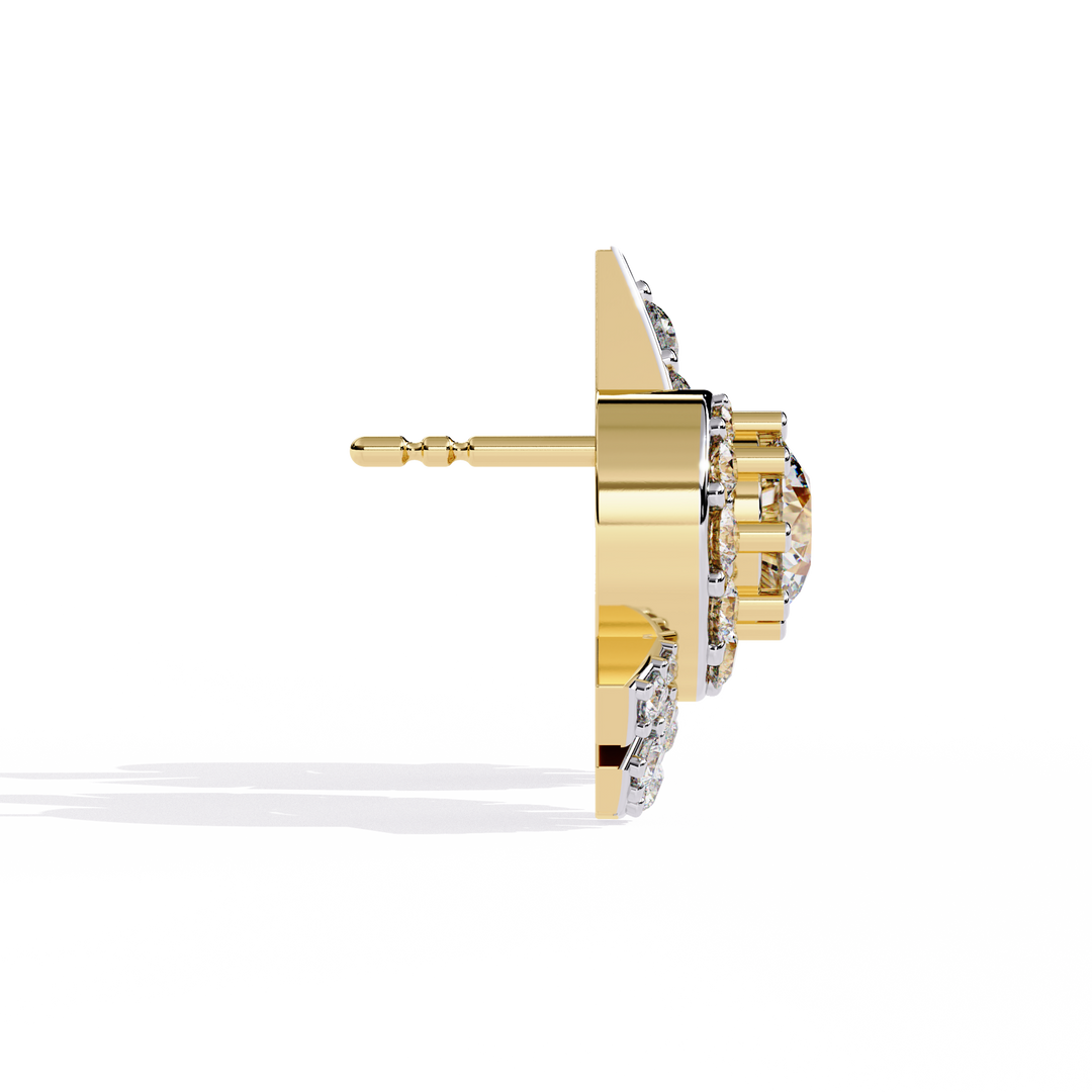 Diamond Halo Earrings rajgemss