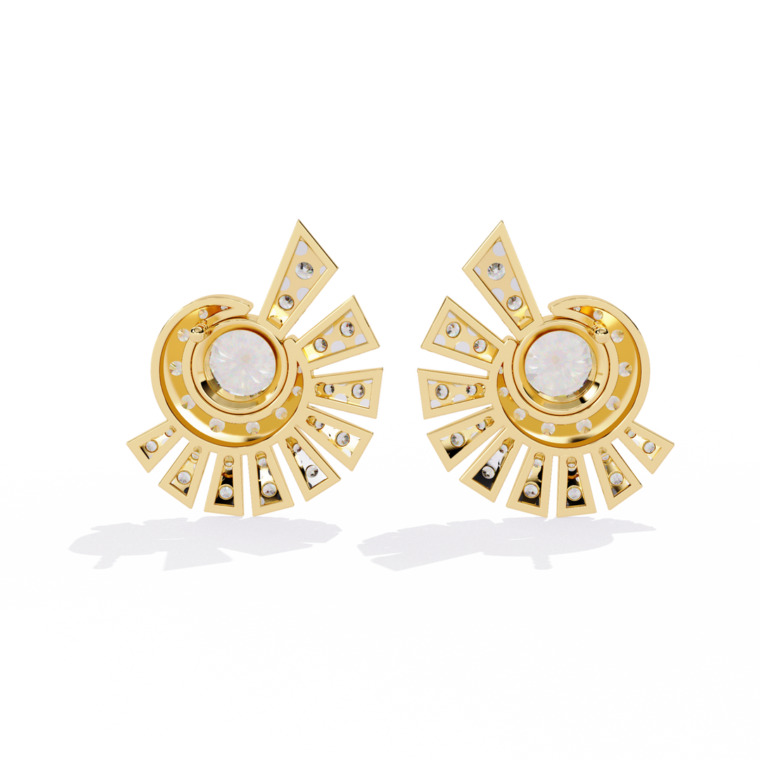 Diamond Halo Earrings rajgemss