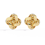 Load image into Gallery viewer, Diamond Love Knot Stud Earrings rajgemss
