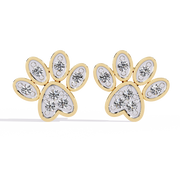 Paw print shaped studs Raj Gems