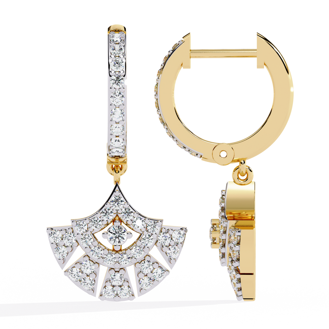 Ornate sunburst earrings Raj Gems