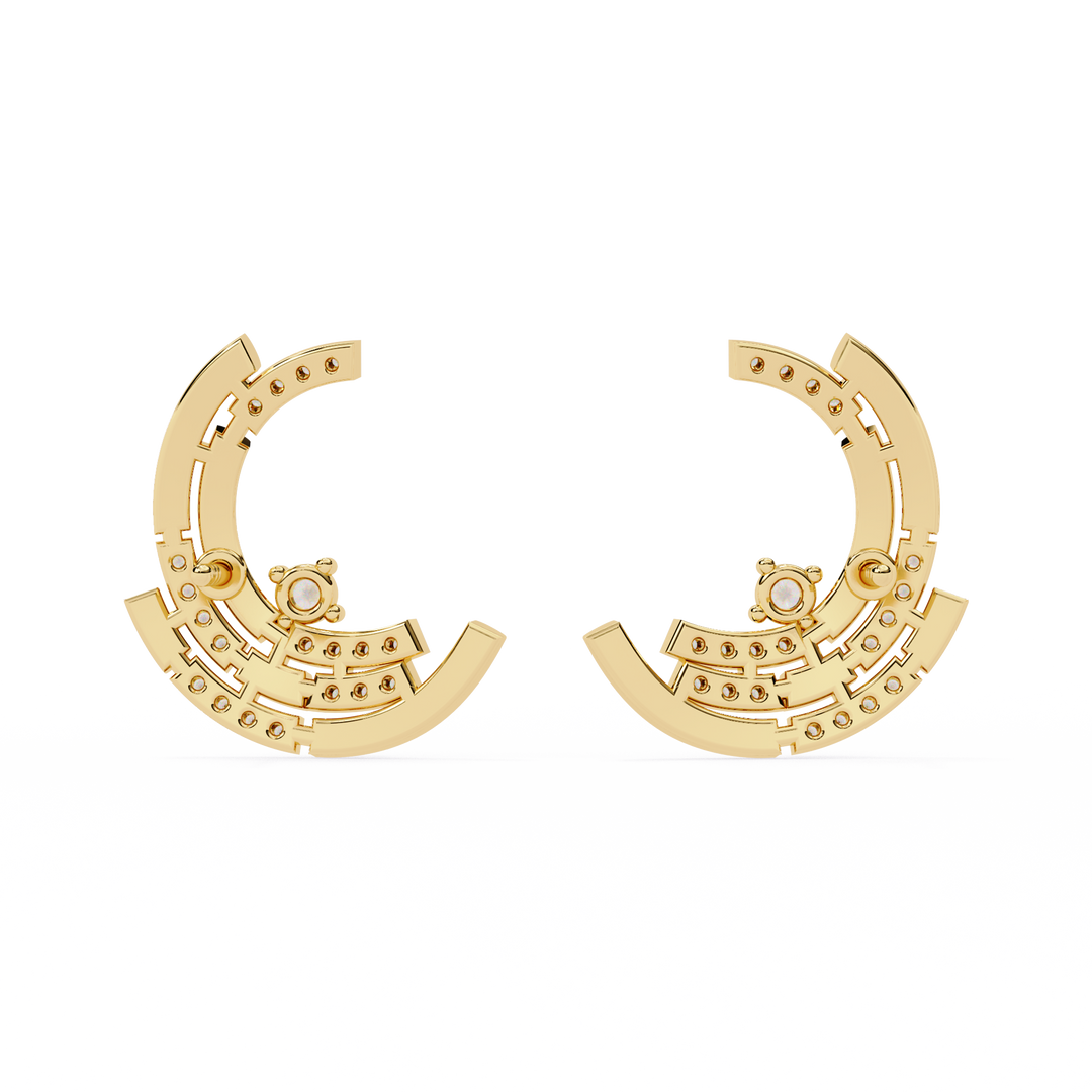 Multi-Band Diamond Studs Raj Gems