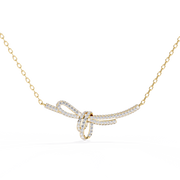 Diamond Bow Necklace Raj Gems