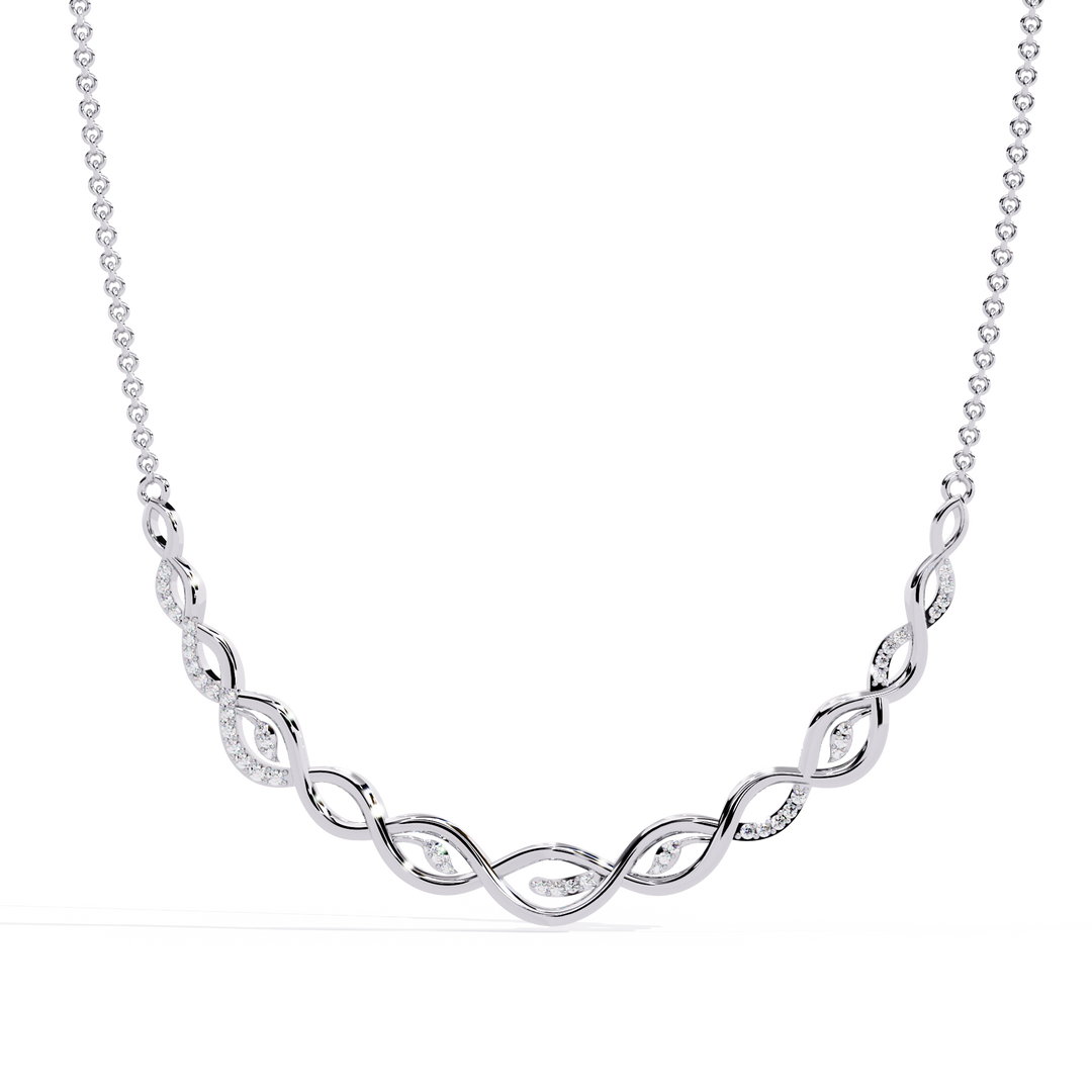 Diamond Infinity Chain Necklace Raj Gems