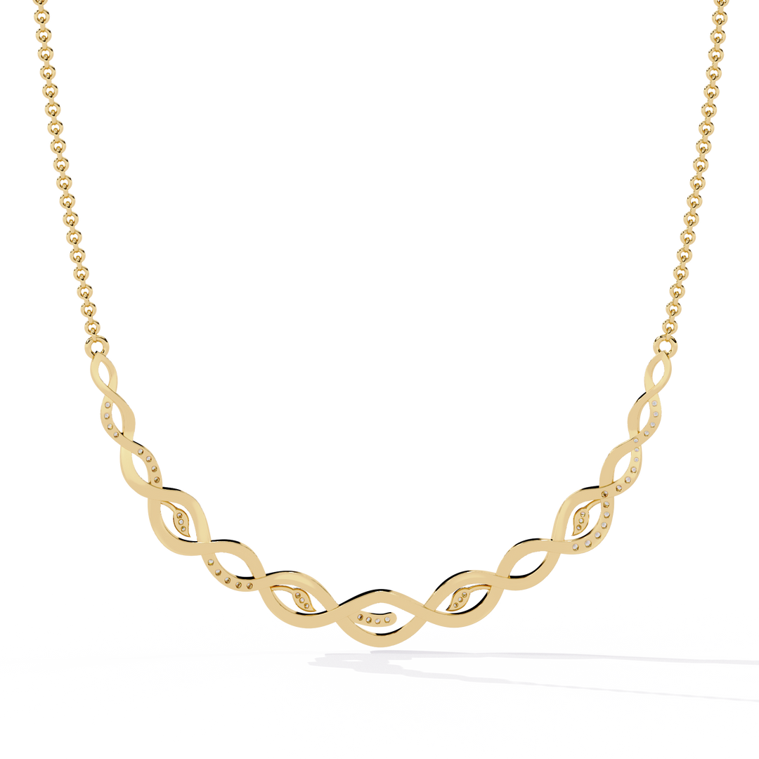 Diamond Infinity Chain Necklace Raj Gems