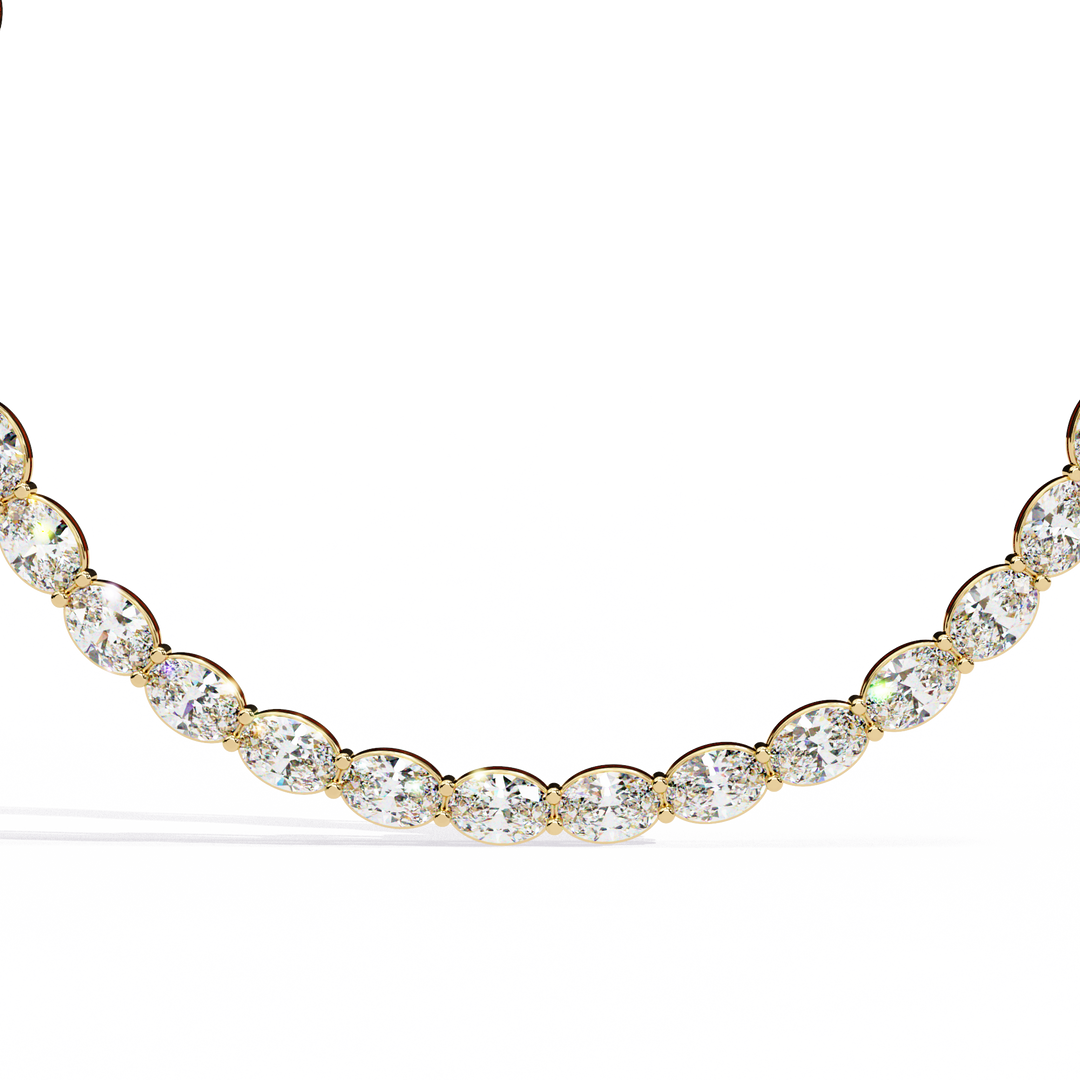 Graduated oval cut necklace Raj Gems