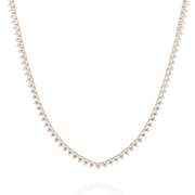 Round Brilliant Graduated Necklace Raj Gems