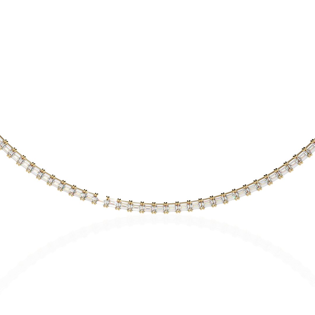 Emerald Cut Tennis Necklace Raj Gems