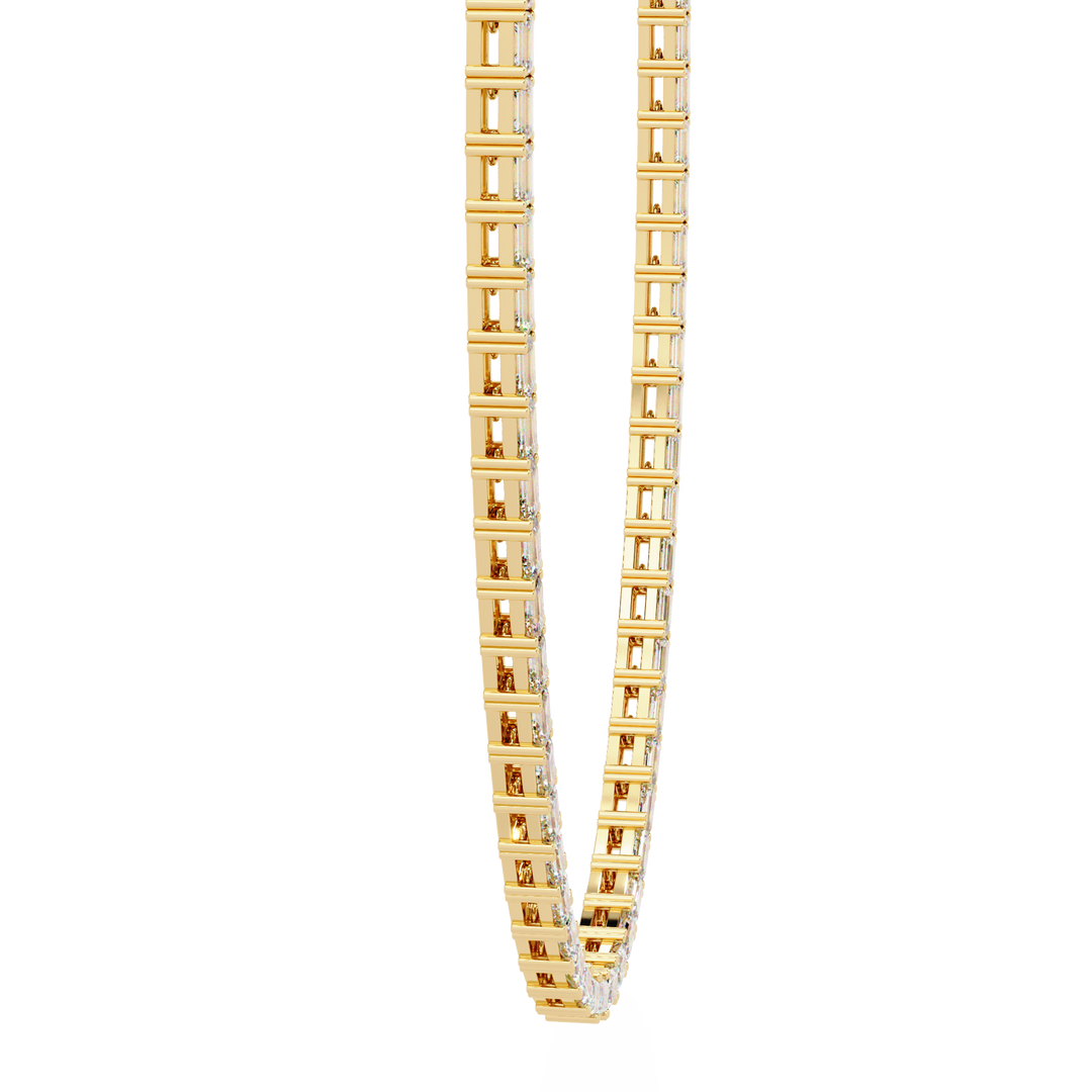 Emerald Cut Tennis Necklace Raj Gems