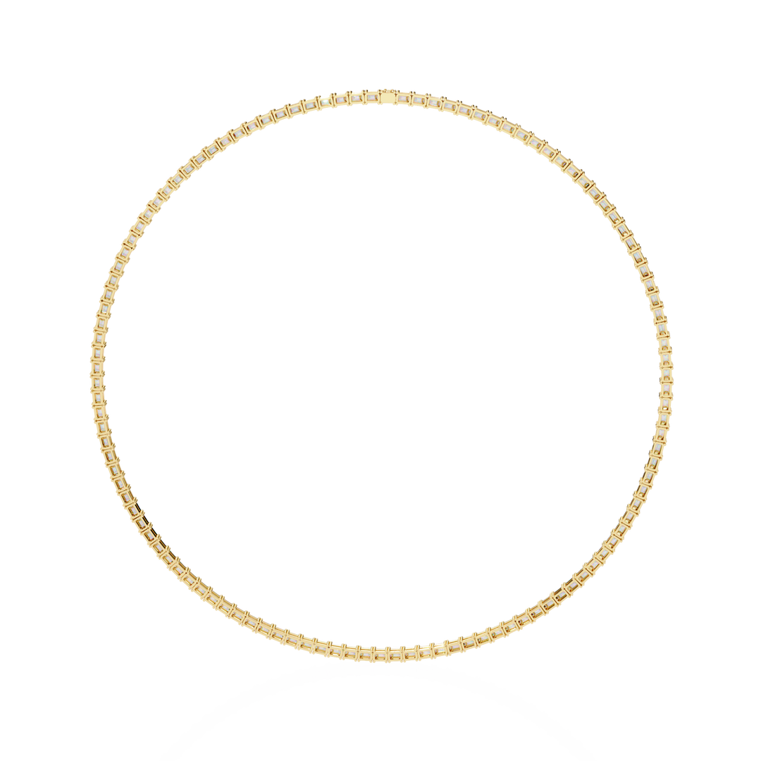 Emerald Cut Tennis Necklace Raj Gems