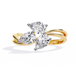 Load image into Gallery viewer, Unique Twisted Pearl Diamond Band Raj Gems
