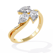 Unique Twisted Pearl Diamond Band Raj Gems