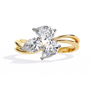 Unique Twisted Pearl Diamond Band Raj Gems