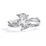 Load image into Gallery viewer, Unique Twisted Pearl Diamond Band Raj Gems
