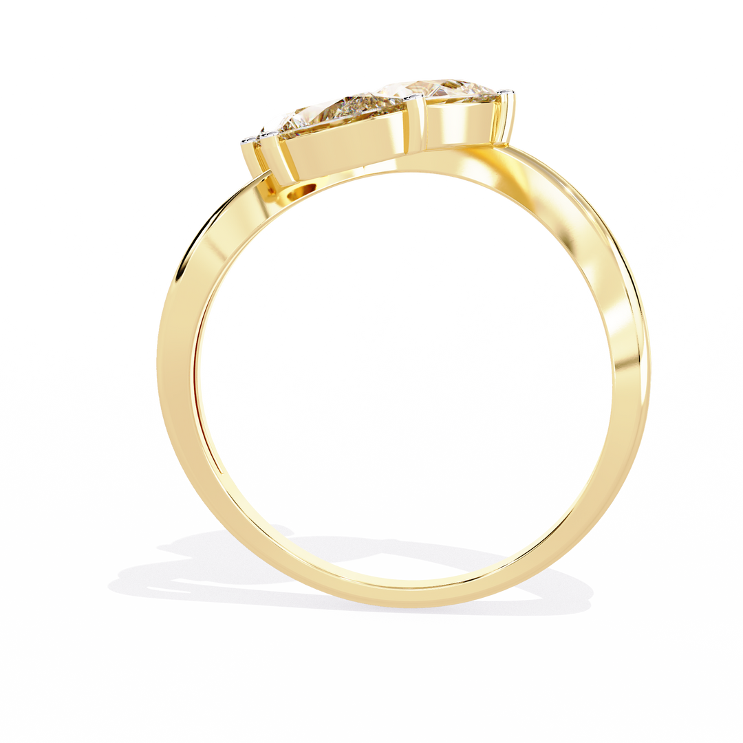 Unique Twisted Pearl Diamond Band Raj Gems