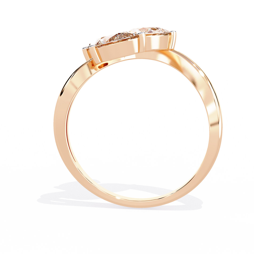 Unique Twisted Pearl Diamond Band Raj Gems