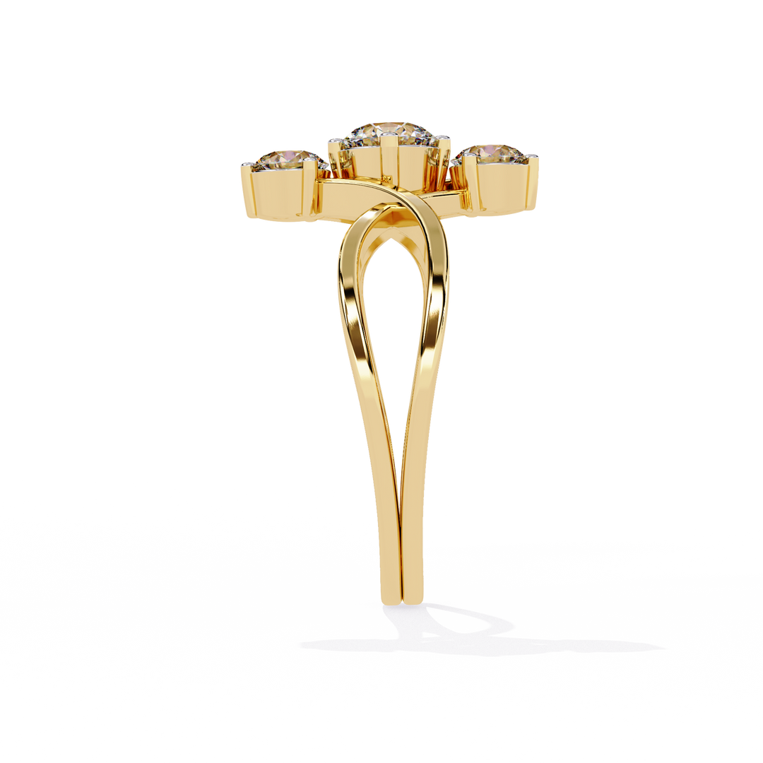 Infinity three-stone ring Raj Gems