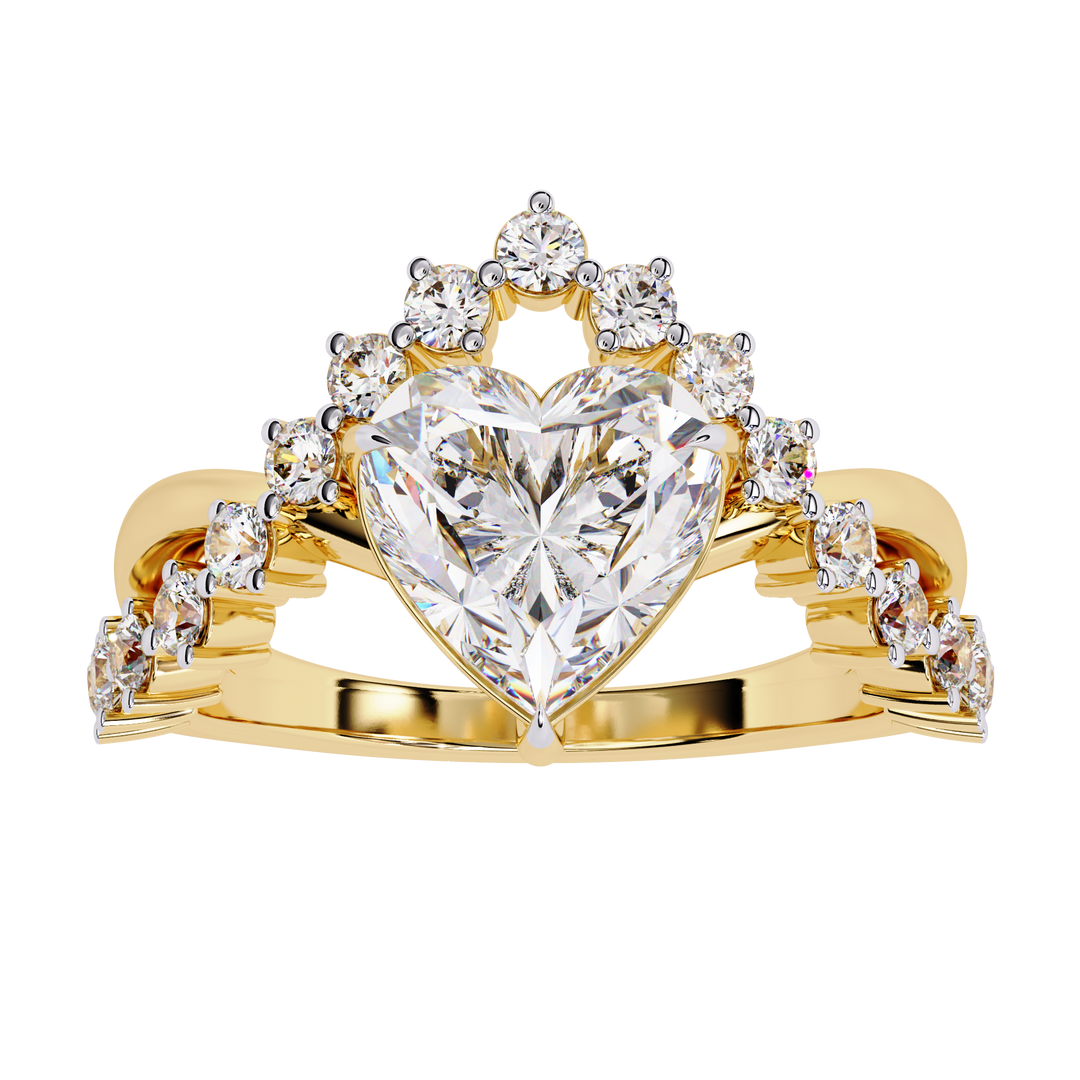 Heart Crown Ring Raj Gems