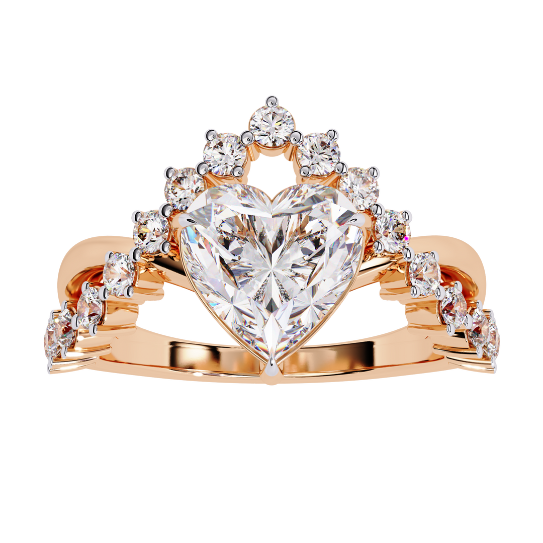 Heart Crown Ring Raj Gems