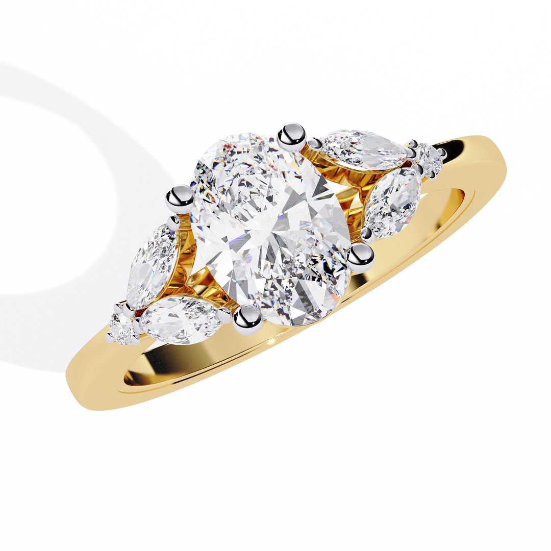 Classic three-stone ring Raj Gems