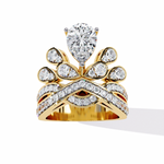 Load image into Gallery viewer, Crown Wedding Ring Stack Raj Gems
