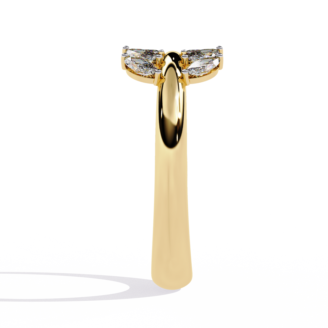 Marquise Leaf Band Raj Gems