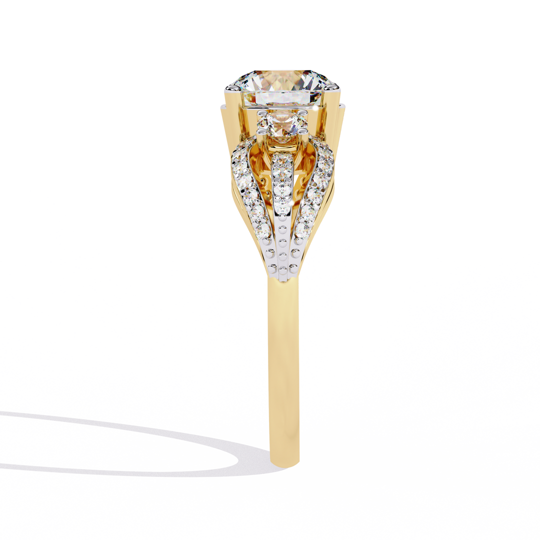 Three-stone Engagement Ring Raj Gems