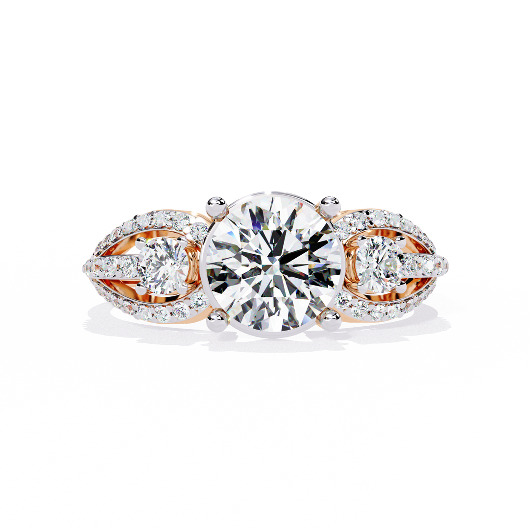 Three-stone Engagement Ring Raj Gems