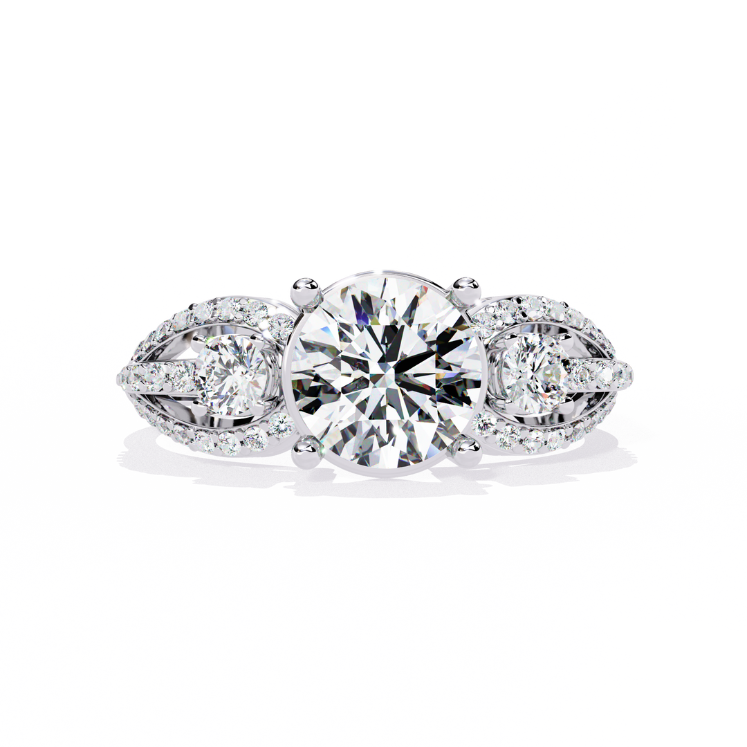 Three-stone Engagement Ring Raj Gems