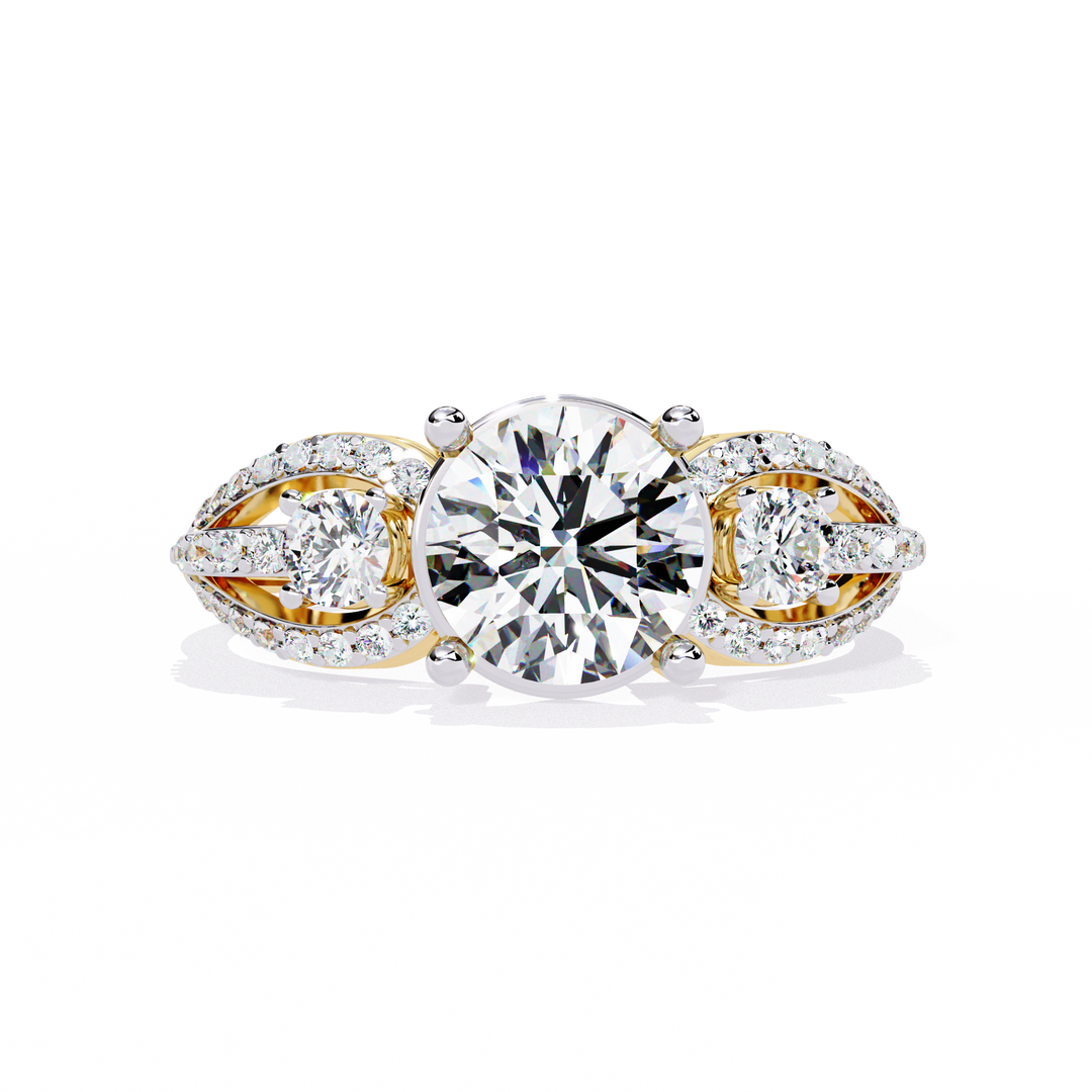 Three-stone Engagement Ring Raj Gems