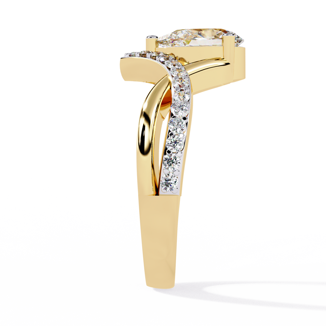 V-shaped Ring Raj Gems