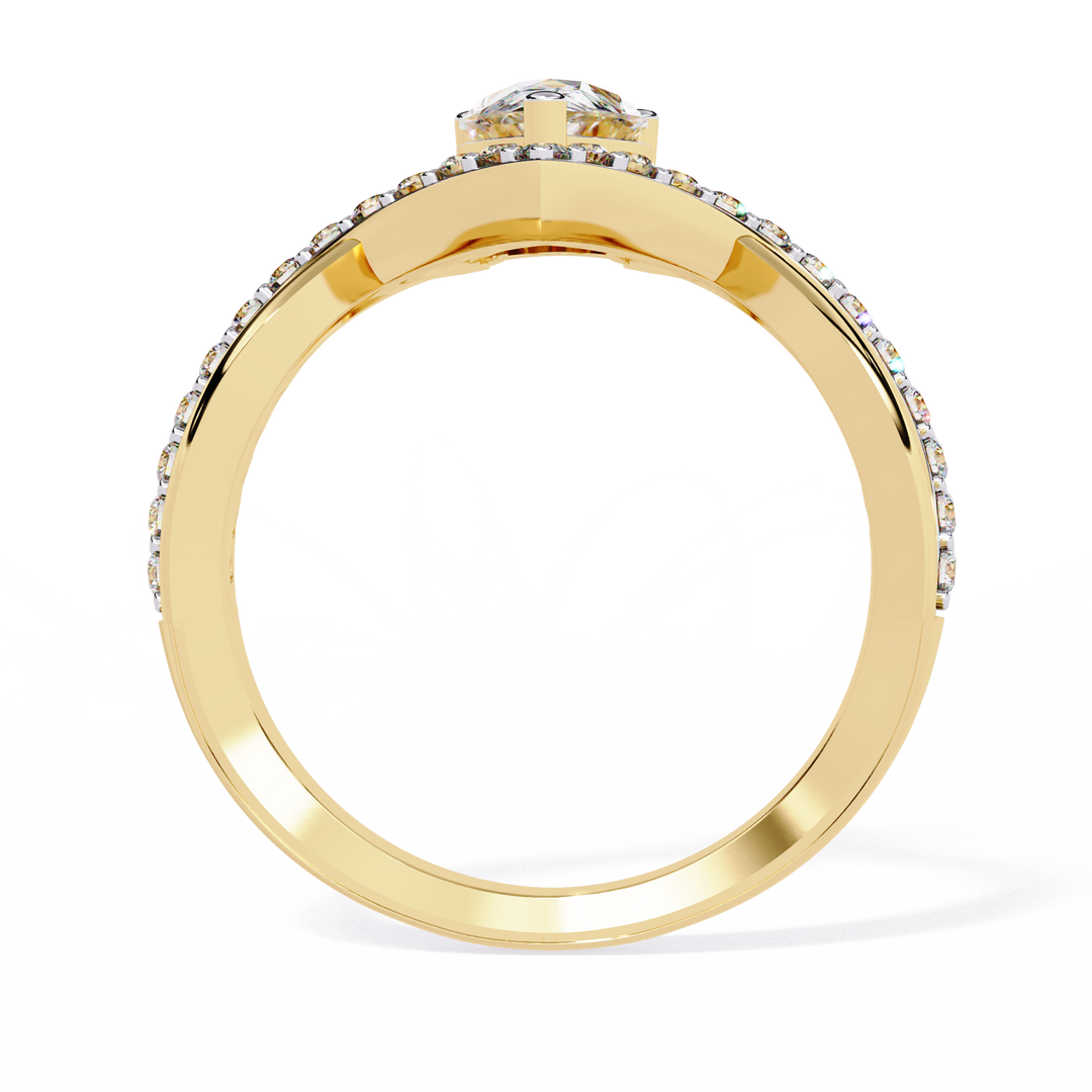 V-shaped Ring Raj Gems