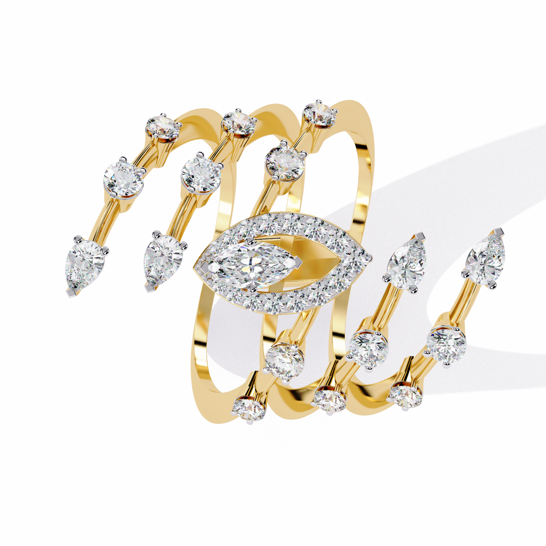 Aurora Multi-Band Diamond Ring Raj Gems