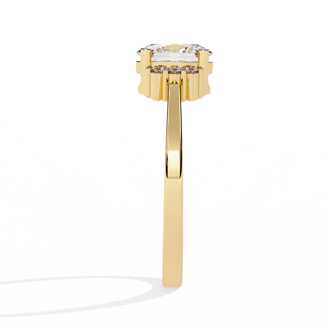 Timeless Oval Solitaire Halo Raj Gems