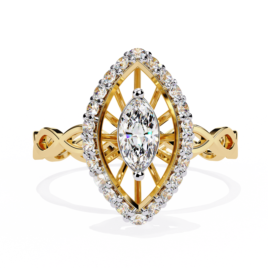 Marquise Cage Ring Raj Gems