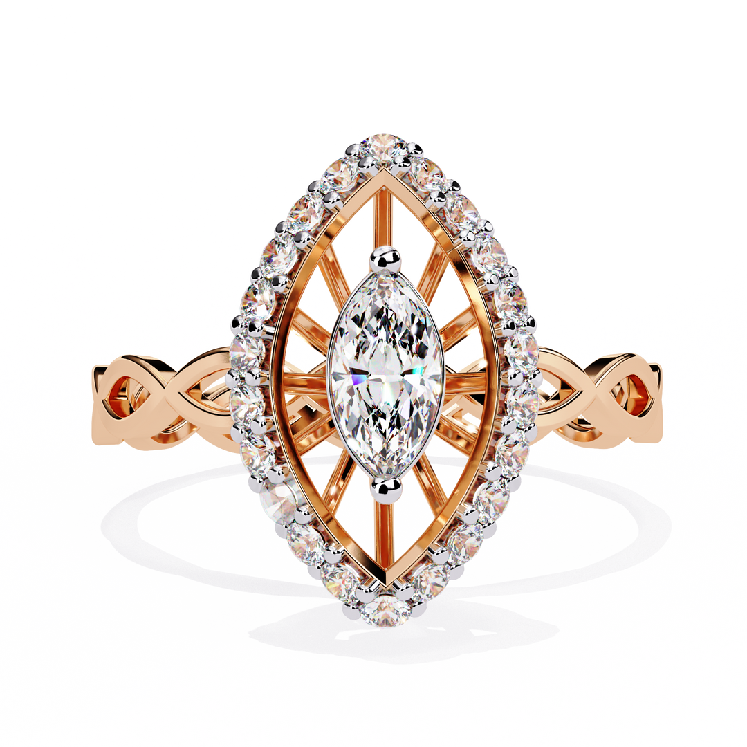 Marquise Cage Ring Raj Gems
