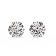 2.0CT Round cut Solitaire Stud Raj Gems