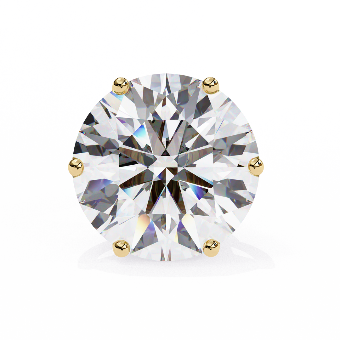 2.0CT Round cut Solitaire Stud Raj Gems