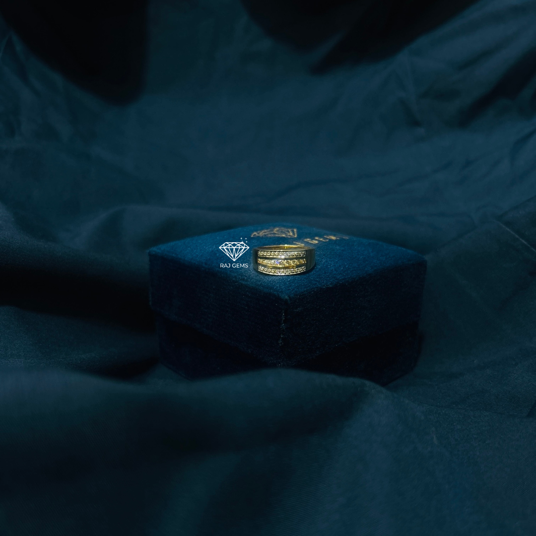 Lisa Row Diamond Band Engagement Ring Raj Gems