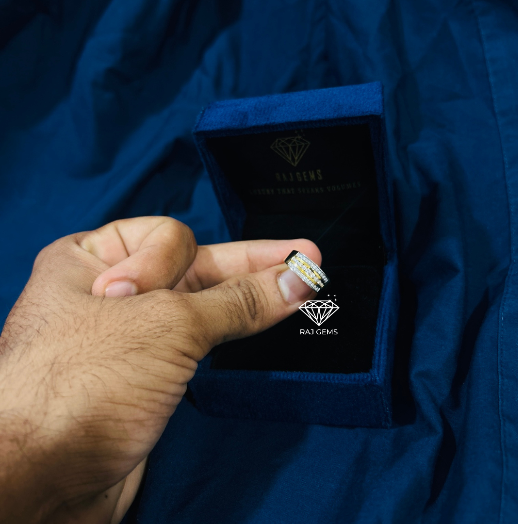 Lisa Row Diamond Band Engagement Ring Raj Gems