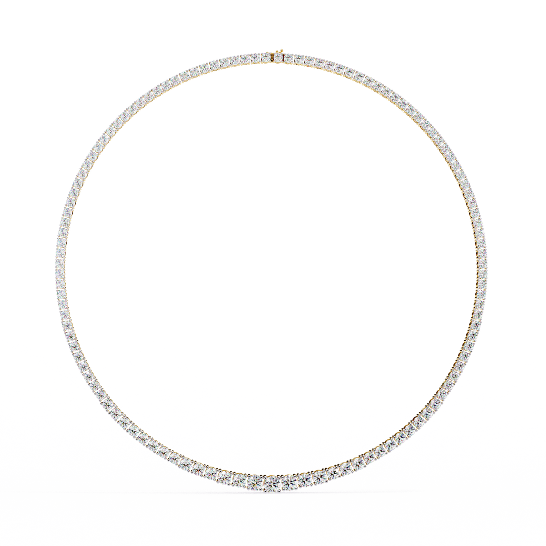 Graduated Diamond Tennis Necklace Raj Gems