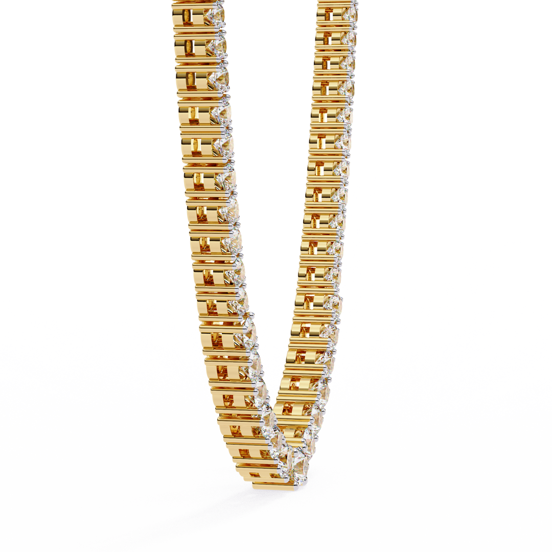 Graduated Diamond Tennis Necklace Raj Gems