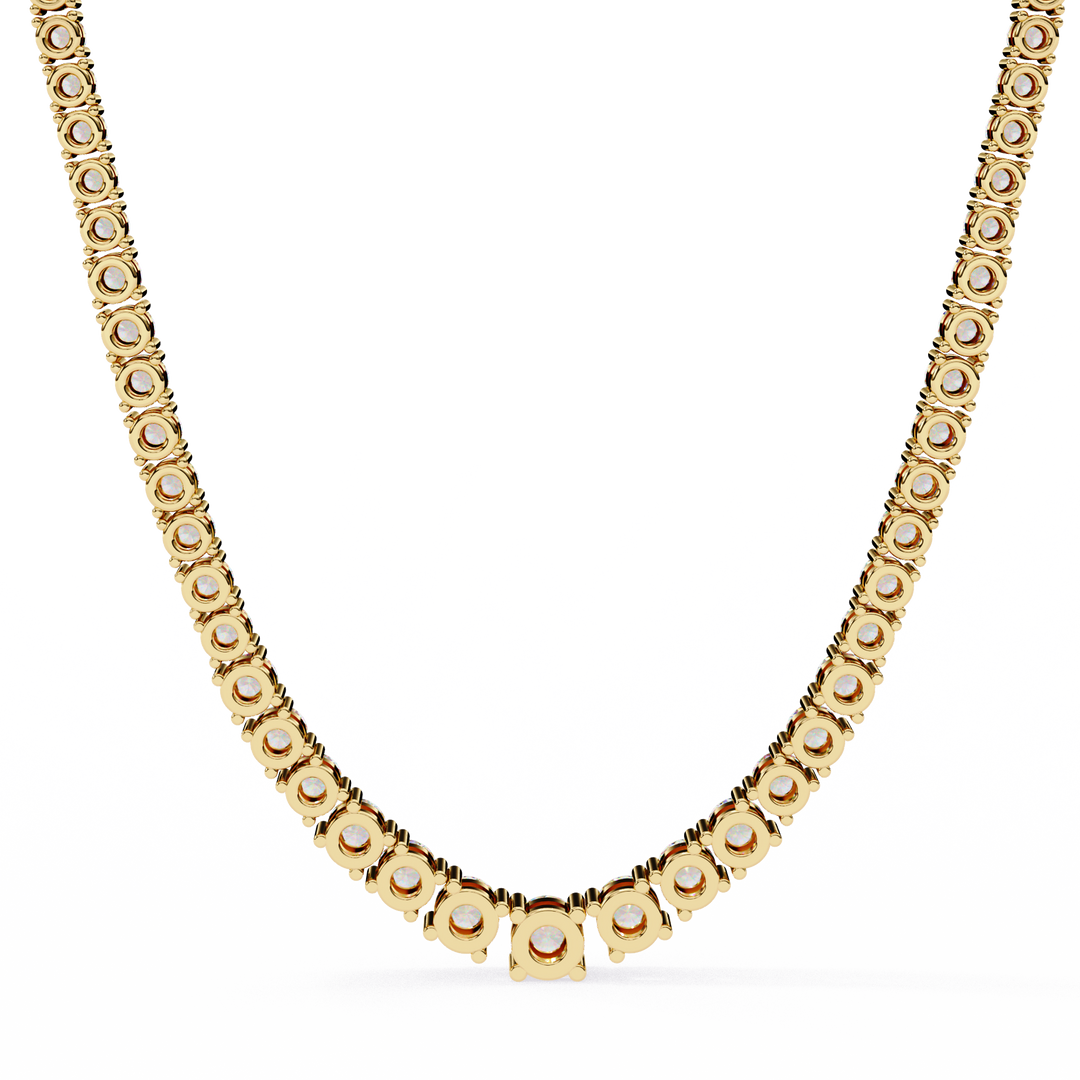 Graduated Diamond Tennis Necklace Raj Gems