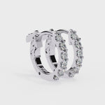 Load and play video in Gallery viewer, Diamond Huggie Hoops Earrings
